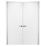 Nova Graffiti Soft White Laminated Modern Interior Door