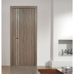 Nova HG-002V Dark Aloe Wood Laminated Modern Interior Door