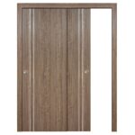 Nova HG-002V Dark Aloe Wood Laminated Modern Interior Door