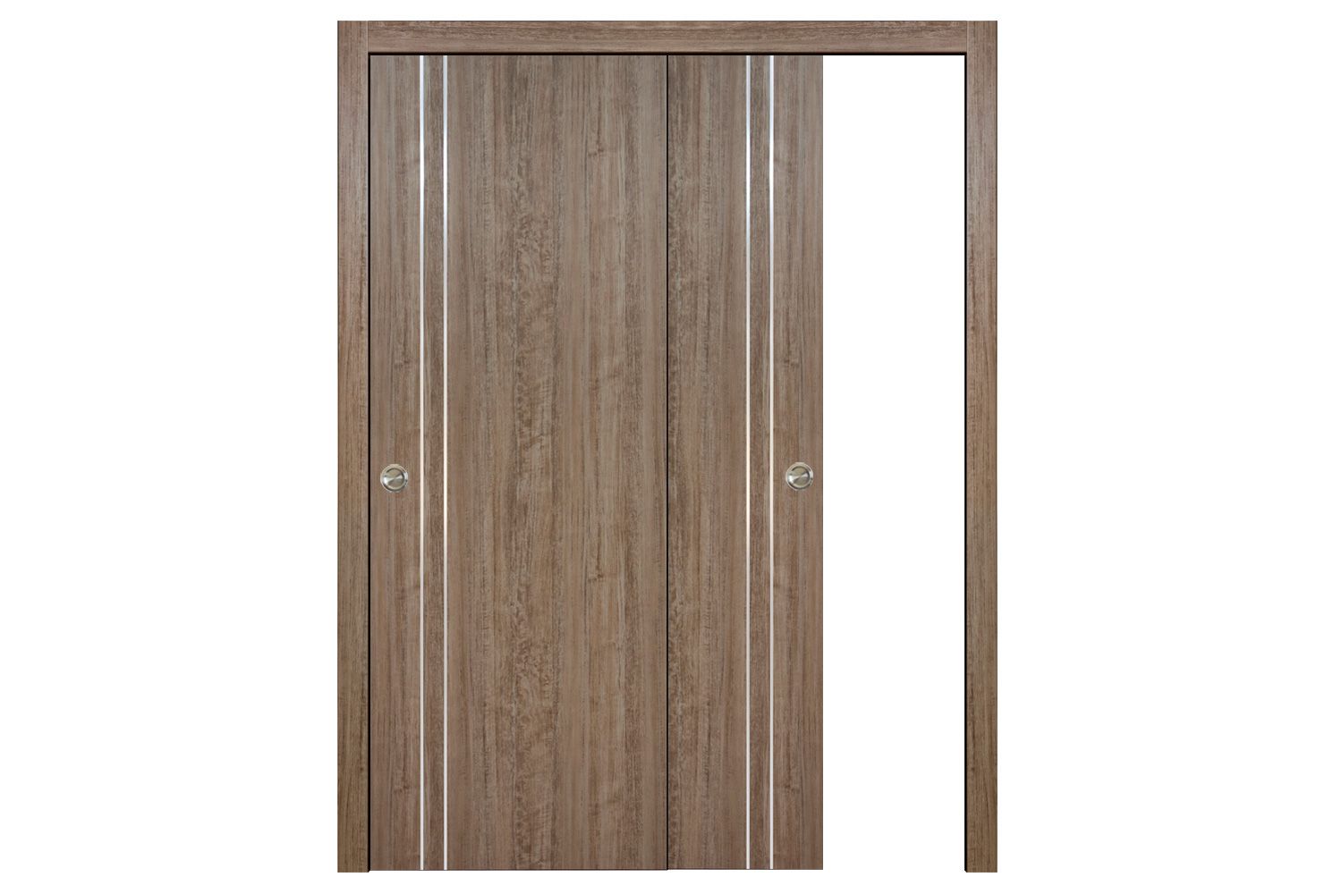 Nova HG-002V Dark Aloe Wood Laminated Modern Interior Door