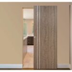 Nova HG-002V Dark Aloe Wood Laminated Modern Interior Door