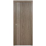 Nova HG-002V Dark Aloe Wood Laminated Modern Interior Door