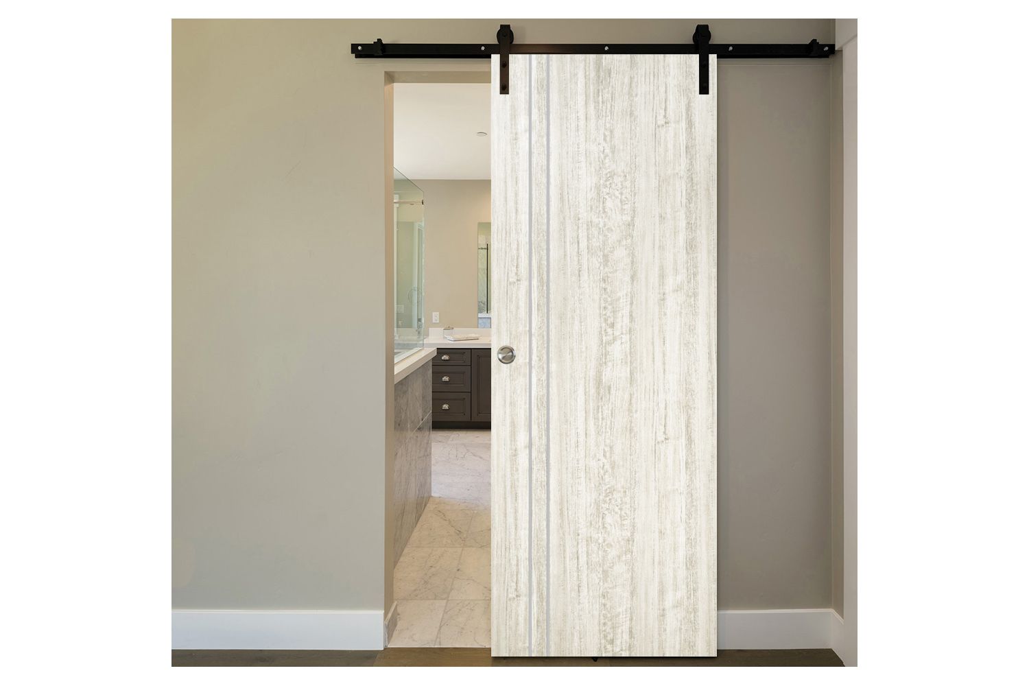 Nova HG-002V Light Aloe Wood Laminated Modern Interior Door