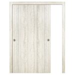 Nova HG-002V Light Aloe Wood Laminated Modern Interior Door