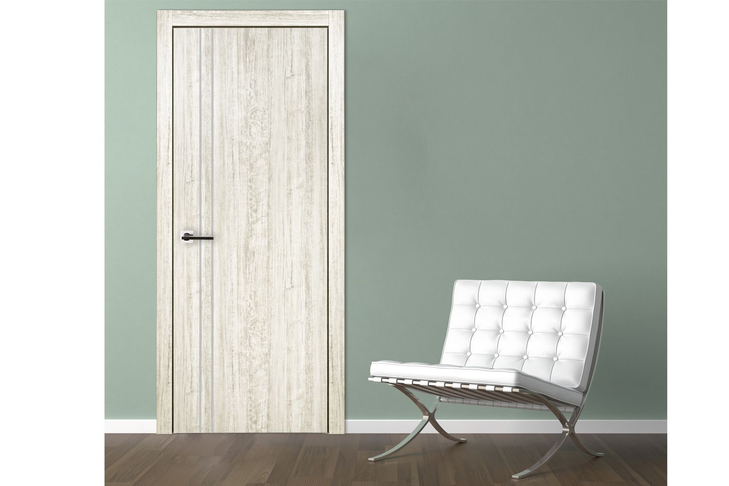 Nova HG-002V Light Aloe Wood Laminated Modern Interior Door