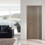 Nova HG-002VR Dark Aloe Wood Laminated Modern Interior Door