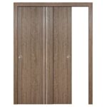 Nova HG-002VR Dark Aloe Wood Laminated Modern Interior Door