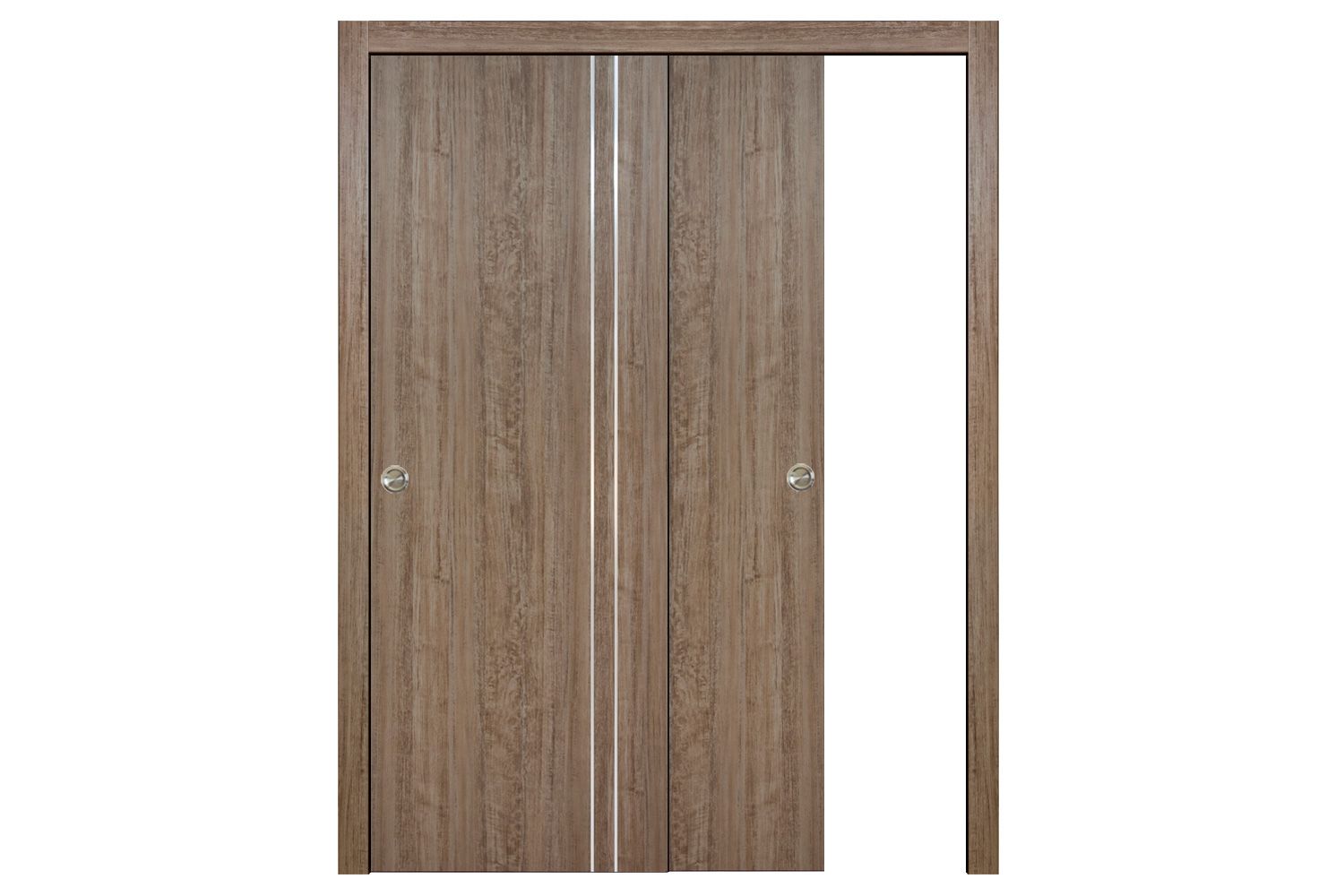 Nova HG-002VR Dark Aloe Wood Laminated Modern Interior Door