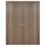 Nova HG-002VR Dark Aloe Wood Laminated Modern Interior Door