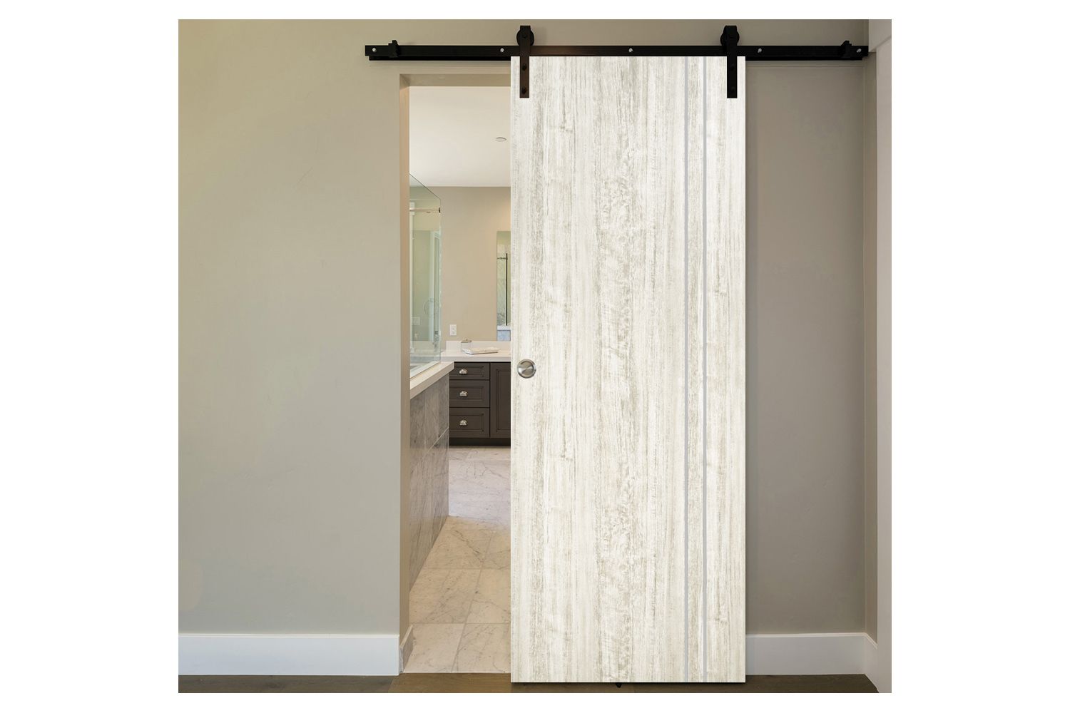 Nova HG-002VR Light Aloe Wood Laminated Modern Interior Door