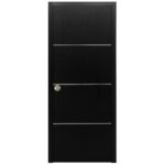 Nova HG008 Black Ash Laminated Modern Interior Door