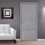 Nova HG008 Silver Wood Laminated Modern Interior Door