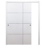 Nova HG008 White Drawing Laminated Modern Interior Door