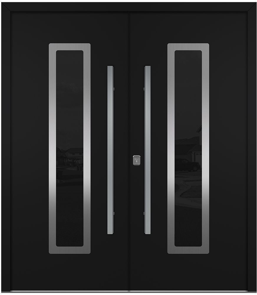 Nova Inox S1 Black Modern Exterior Double Door