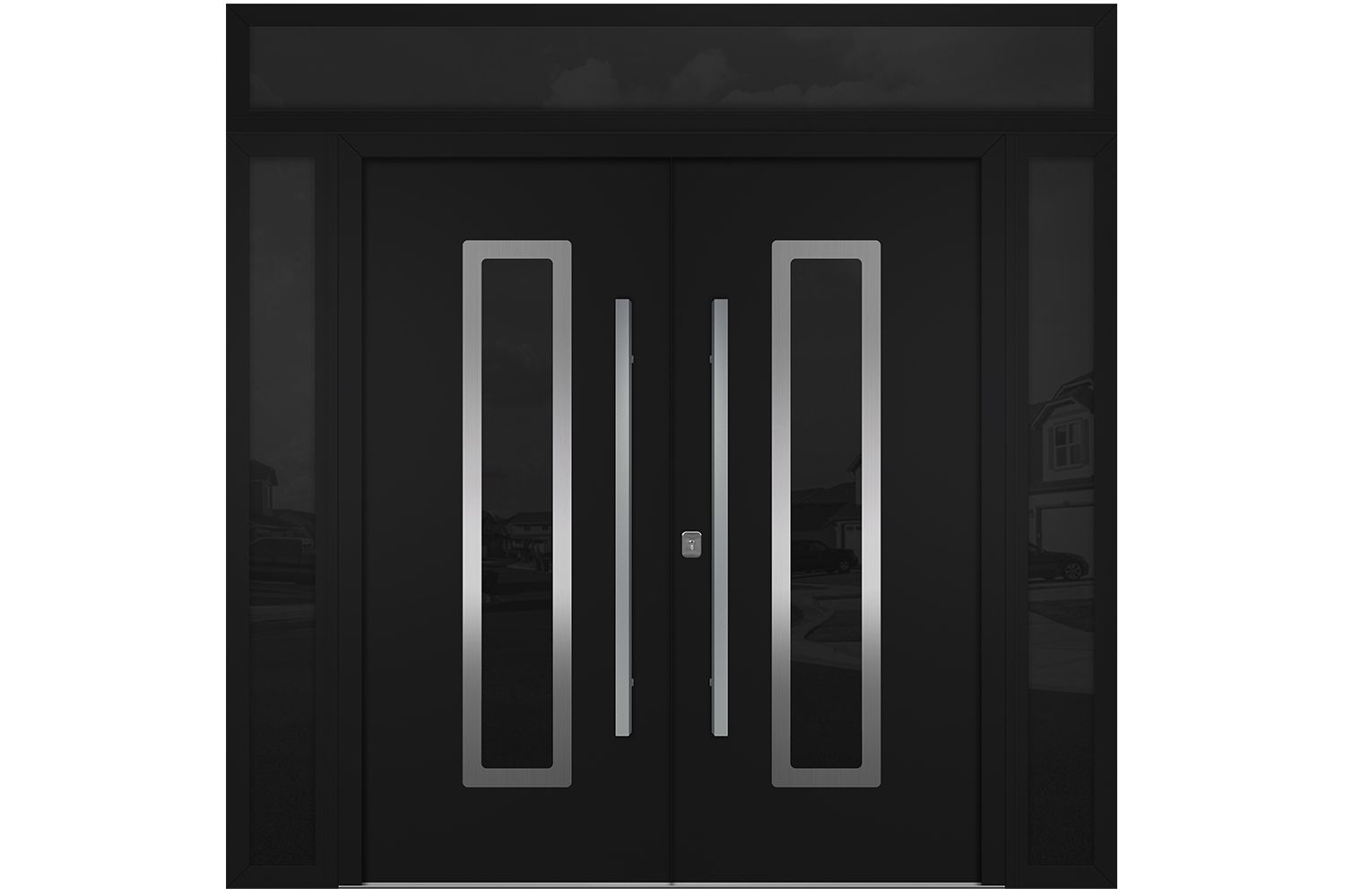 Nova Inox S1 Black Modern Exterior Double Door