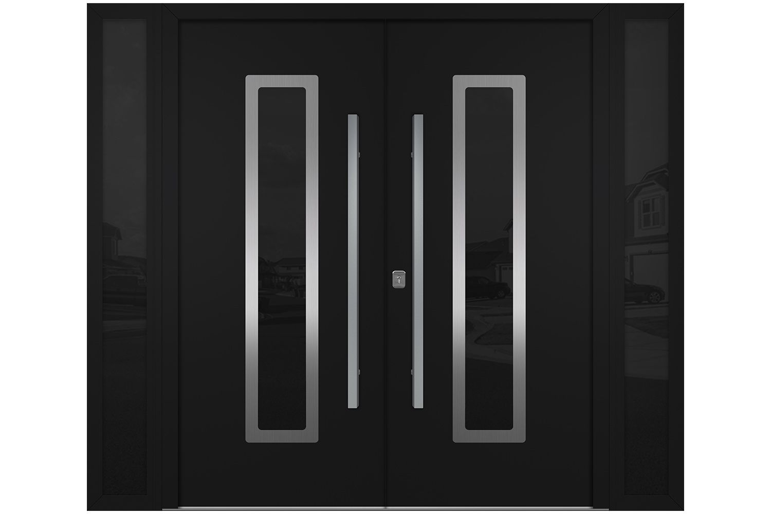 Nova Inox S1 Black Modern Exterior Double Door