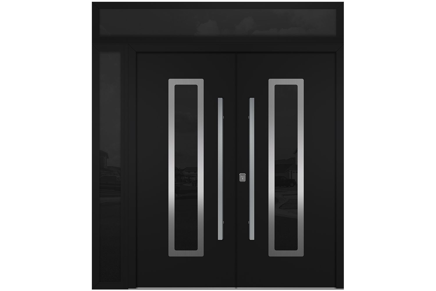 Nova Inox S1 Black Modern Exterior Double Door