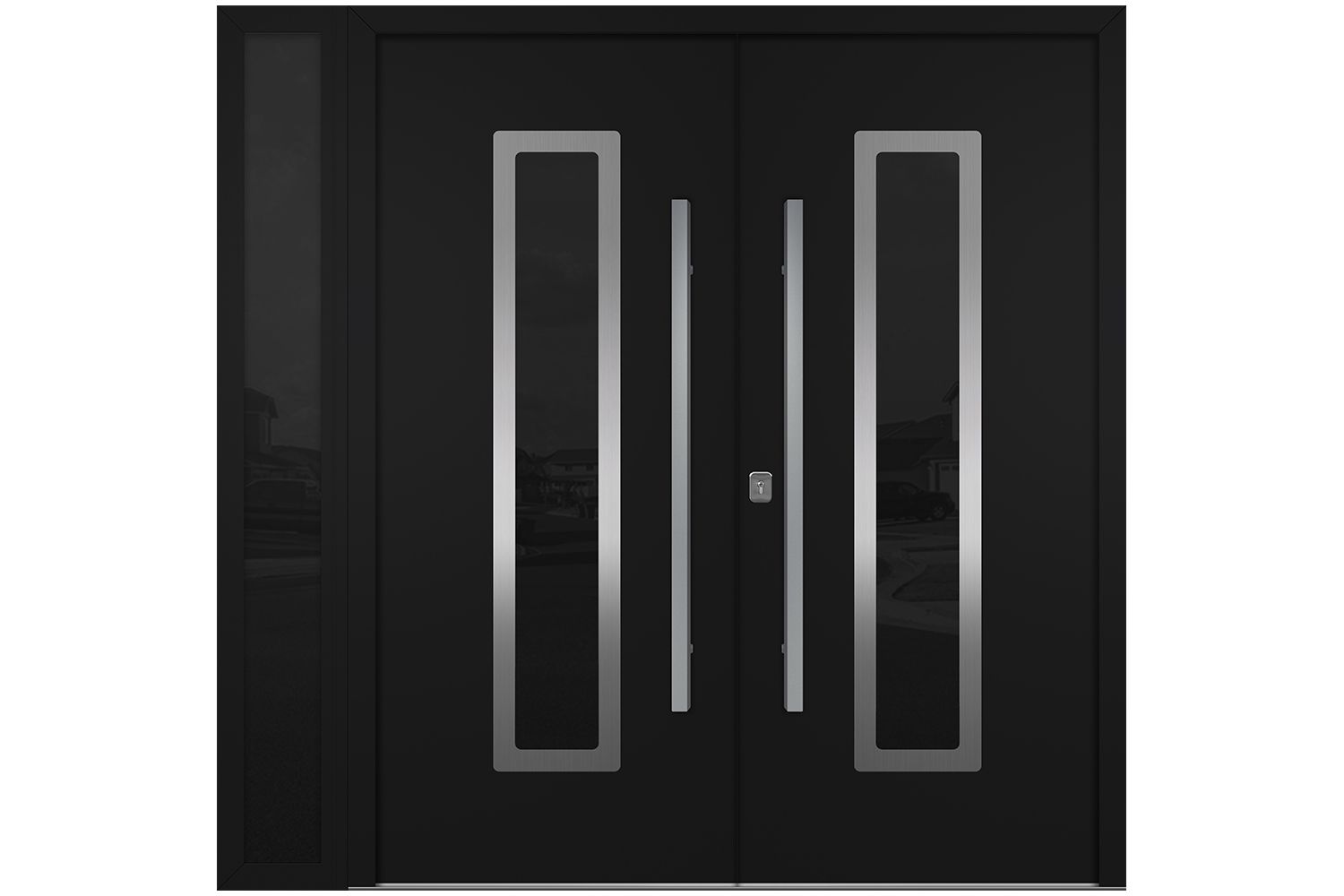 Nova Inox S1 Black Modern Exterior Double Door