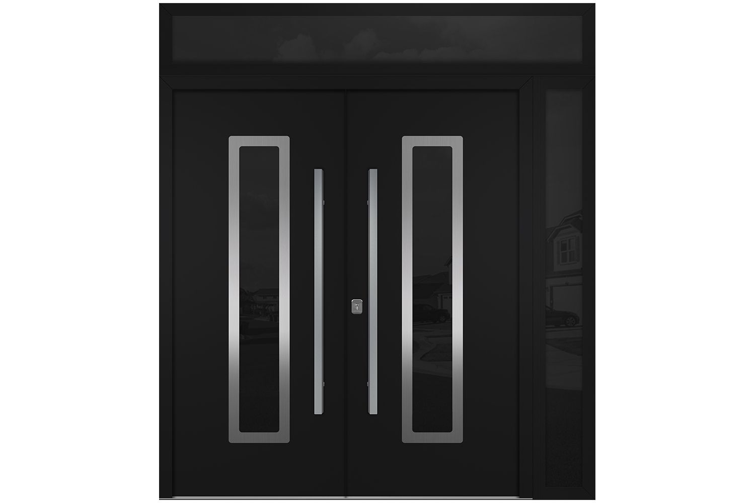 Nova Inox S1 Black Modern Exterior Double Door