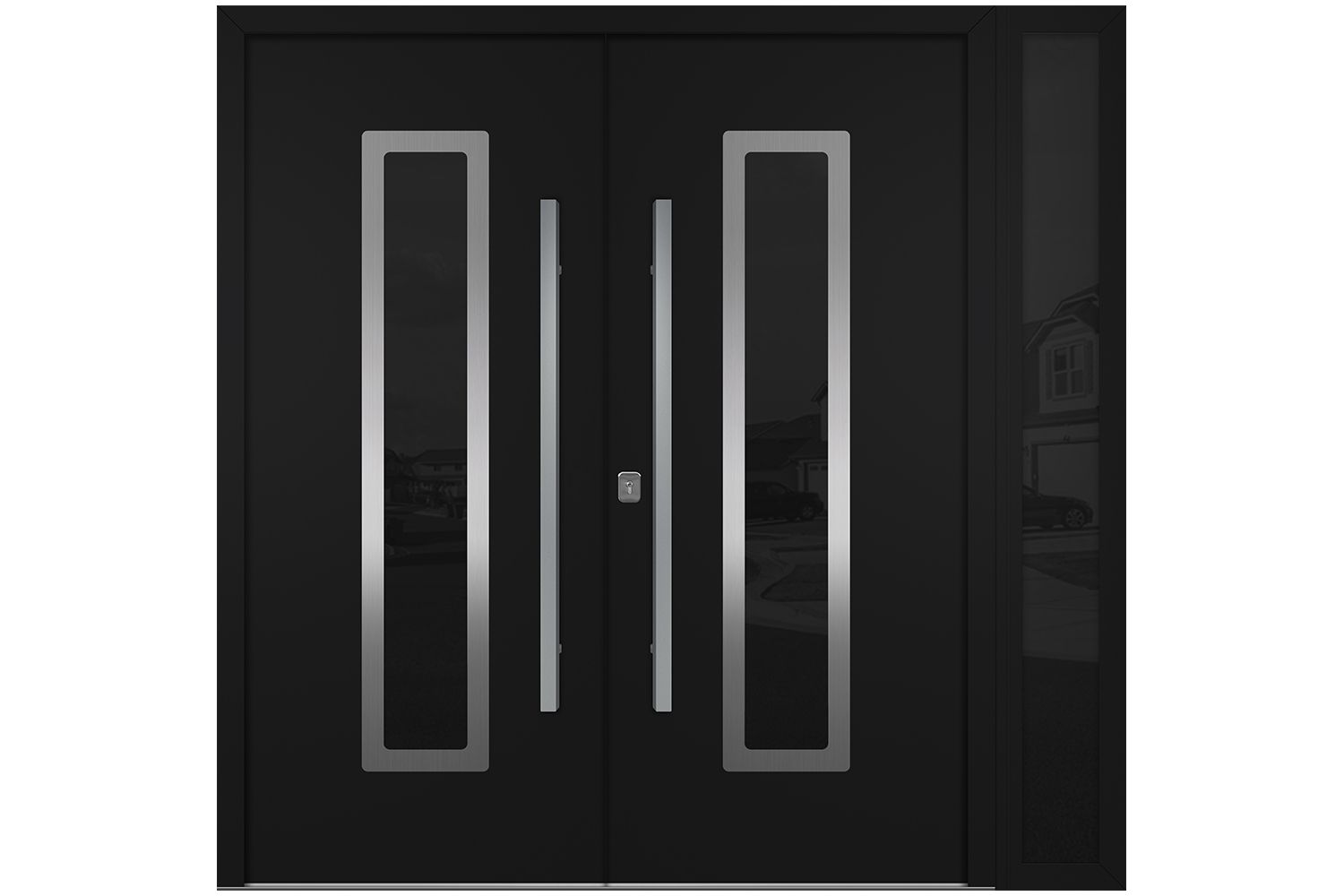 Nova Inox S1 Black Modern Exterior Double Door