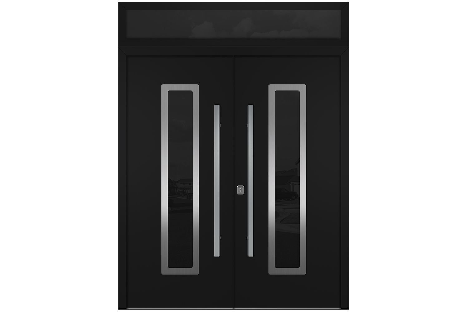 Nova Inox S1 Black Modern Exterior Double Door