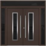 Nova Inox S1 Brown Modern Exterior Double Door