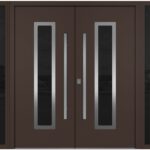 Nova Inox S1 Brown Modern Exterior Double Door