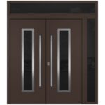 Nova Inox S1 Brown Modern Exterior Double Door