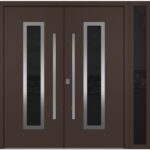 Nova Inox S1 Brown Modern Exterior Double Door