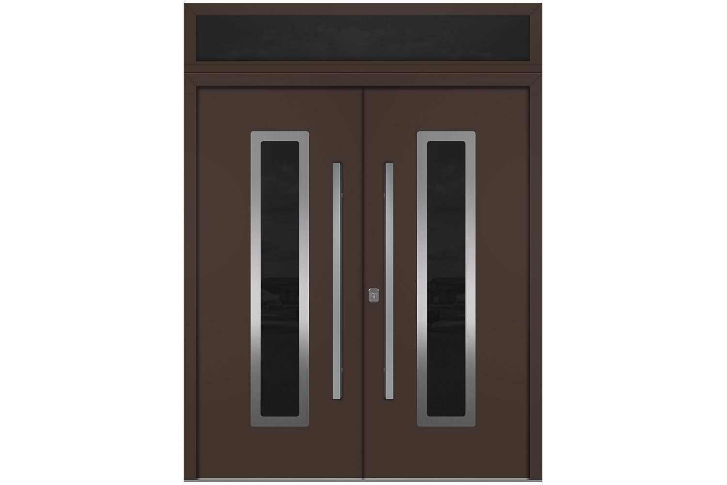 Nova Inox S1 Brown Modern Exterior Double Door