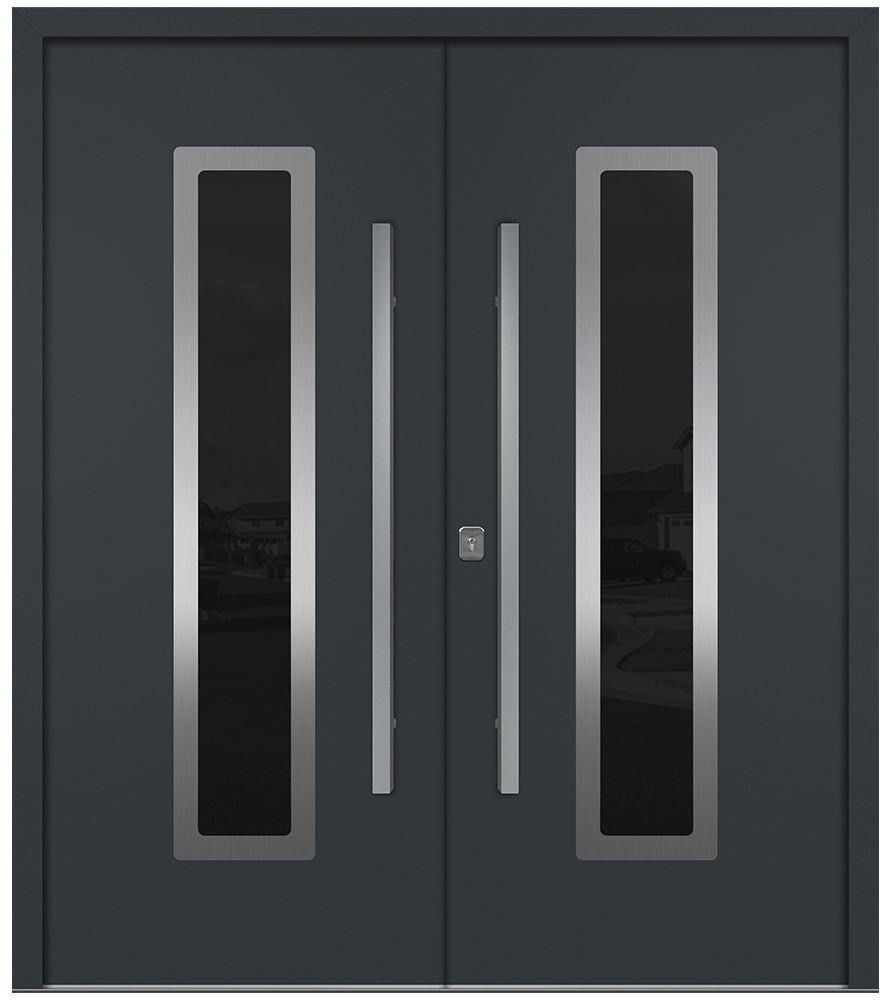 Nova Inox S1 Gray Modern Exterior Double Door