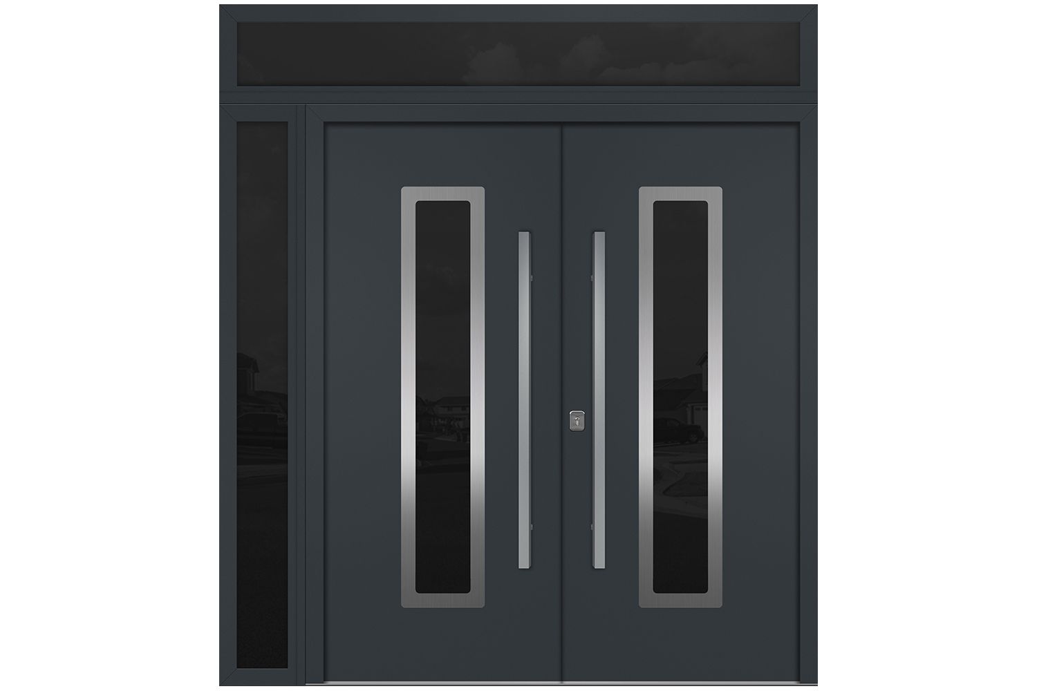 Nova Inox S1 Gray Modern Exterior Double Door