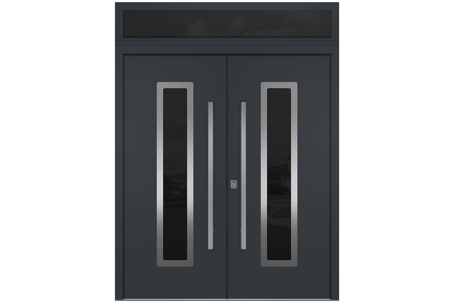 Nova Inox S1 Gray Modern Exterior Double Door