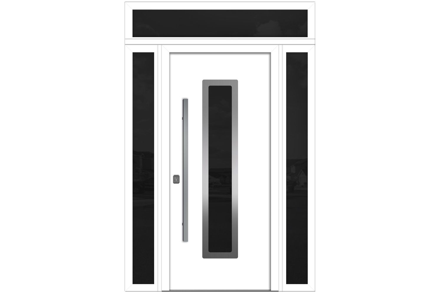 Nova Inox S1 White Modern Exterior Door