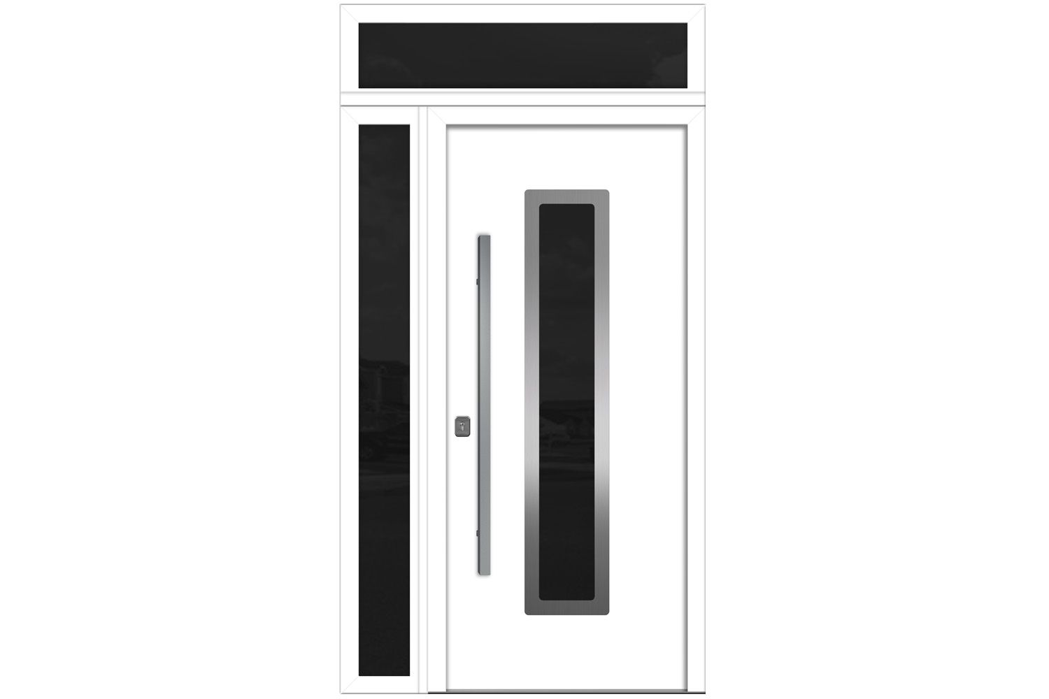 Nova Inox S1 White Modern Exterior Door