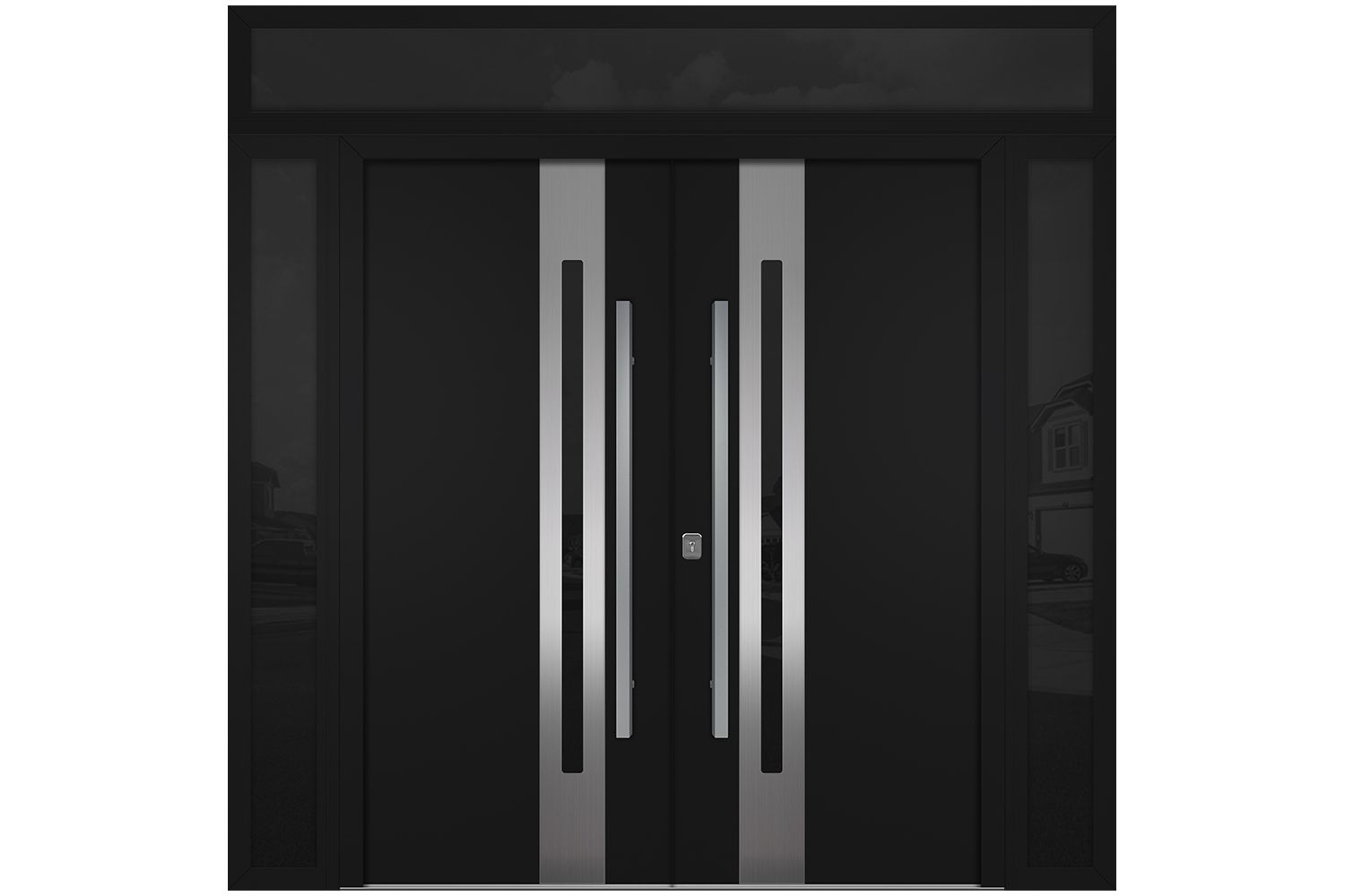 Nova Inox S2 Black Modern Exterior Double Door