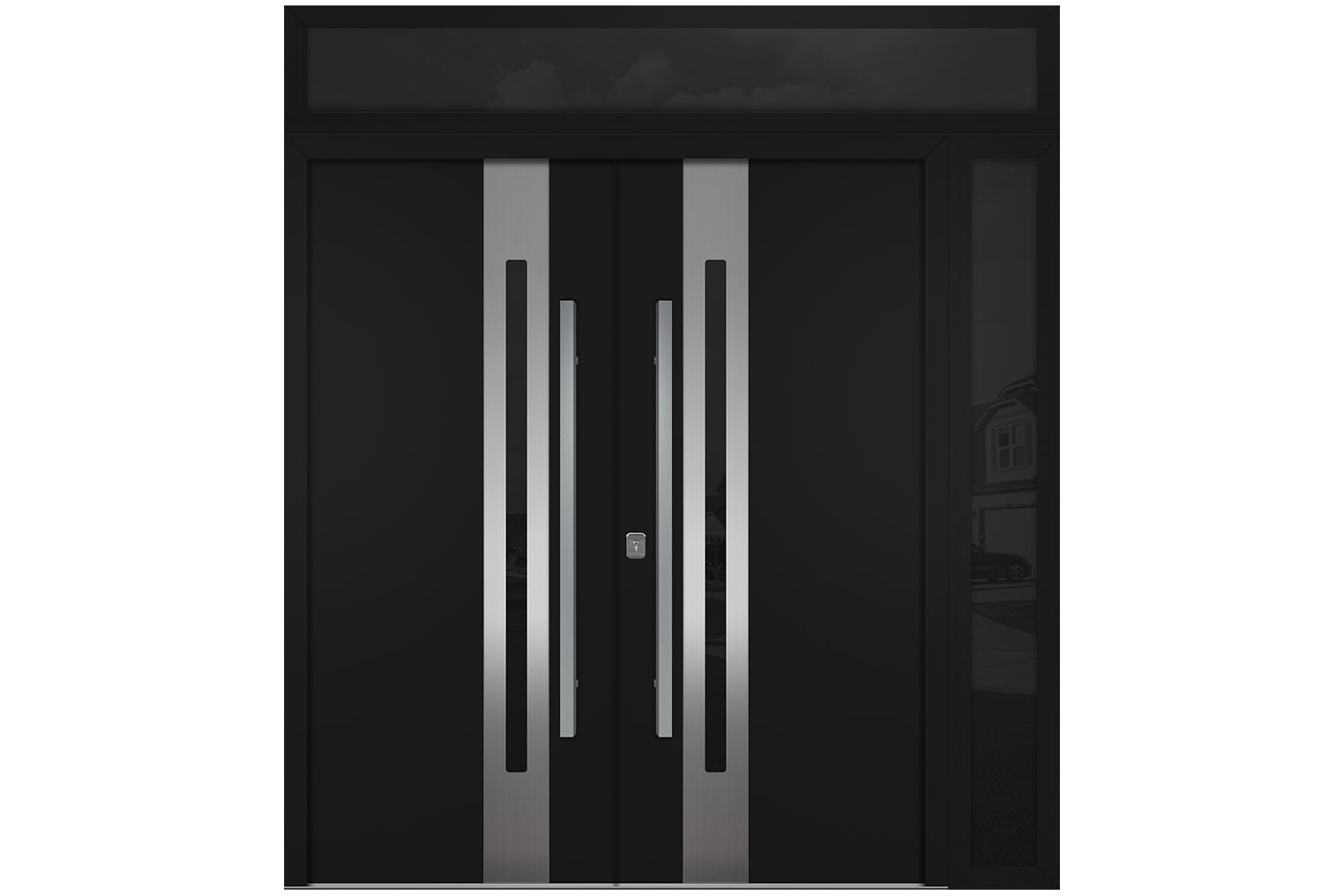 Nova Inox S2 Black Modern Exterior Double Door