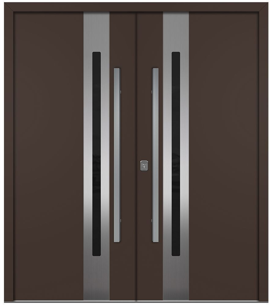 Nova Inox S2 Brown Modern Exterior Double Door