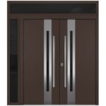 Nova Inox S2 Brown Modern Exterior Double Door