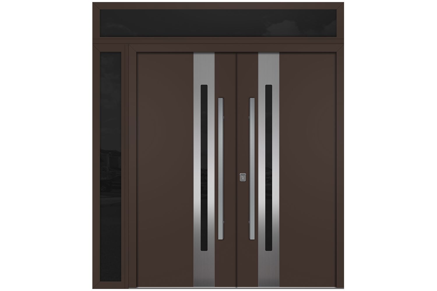 Nova Inox S2 Brown Modern Exterior Double Door