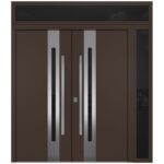 Nova Inox S2 Brown Modern Exterior Double Door