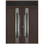 Nova Inox S2 Brown Modern Exterior Double Door