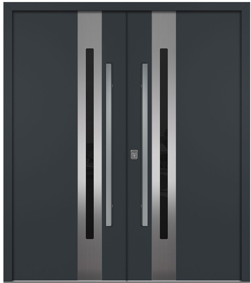 Nova Inox S2 Gray Modern Exterior Double Door