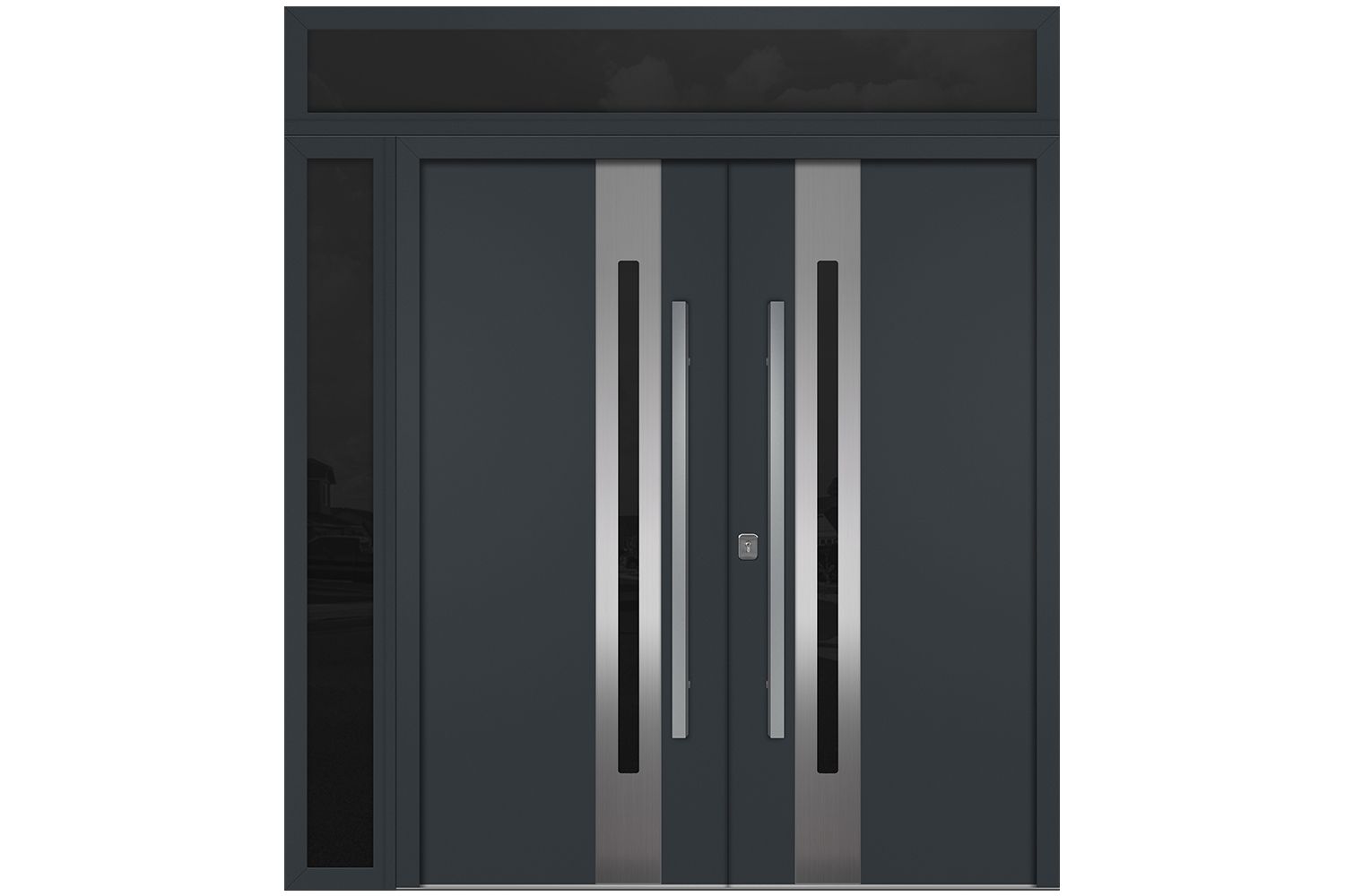 Nova Inox S2 Gray Modern Exterior Double Door