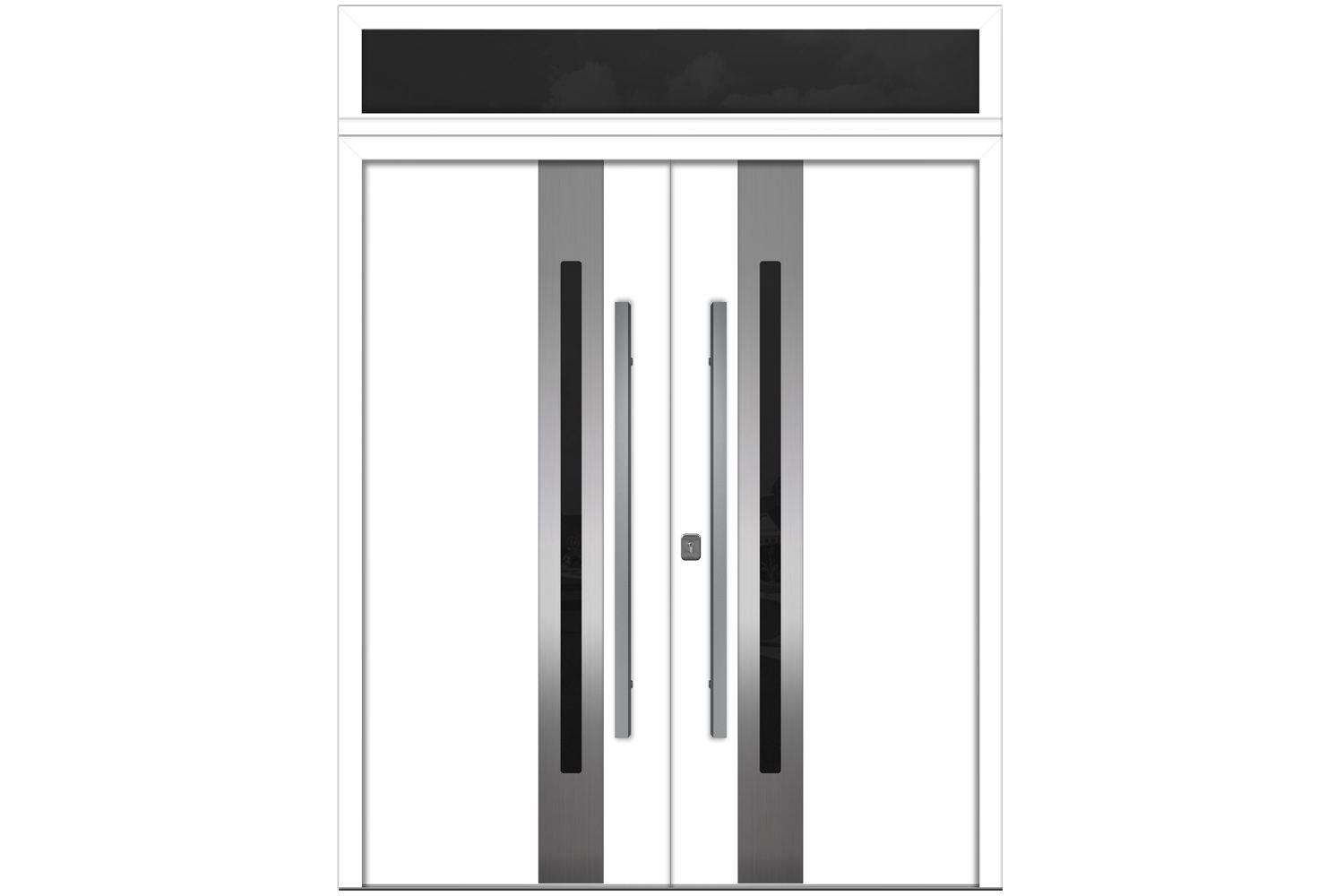 Nova Inox S2 White Modern Exterior Double Door