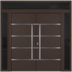 Nova Inox S3 Brown Modern Exterior Double Door