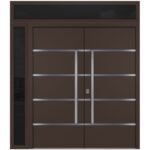 Nova Inox S3 Brown Modern Exterior Double Door