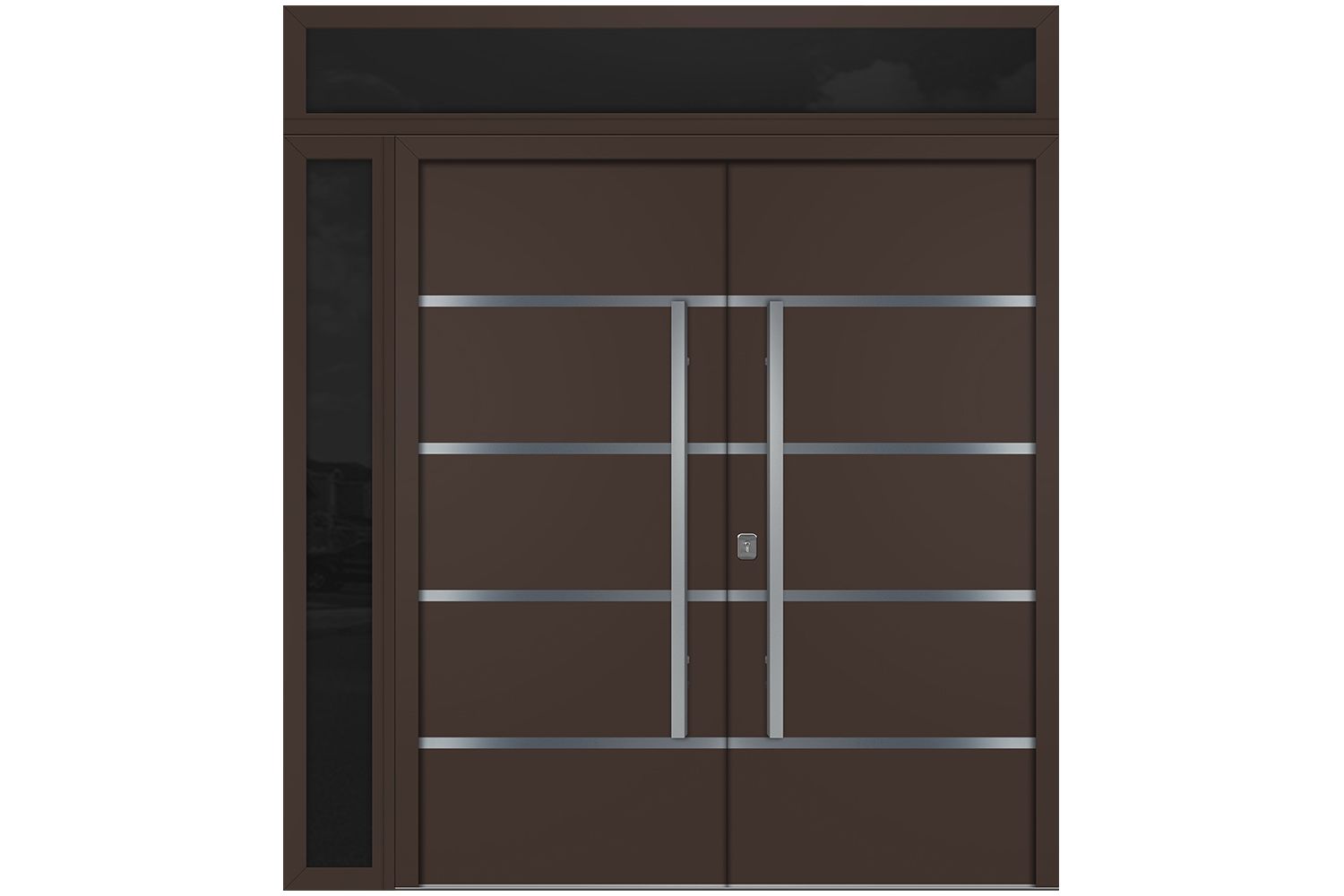 Nova Inox S3 Brown Modern Exterior Double Door