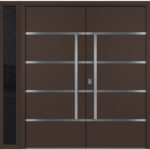 Nova Inox S3 Brown Modern Exterior Double Door