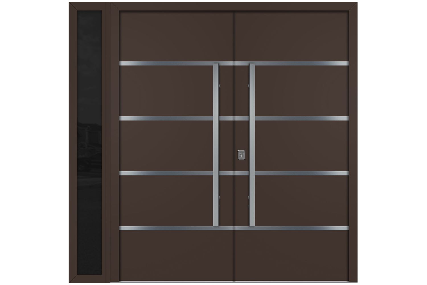 Nova Inox S3 Brown Modern Exterior Double Door